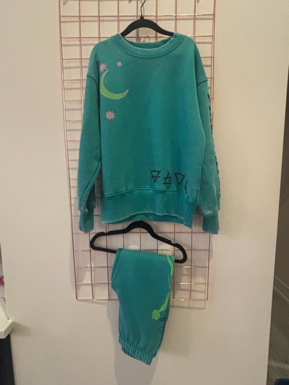 Rowdy Sprout Teal Moon & Star  Set